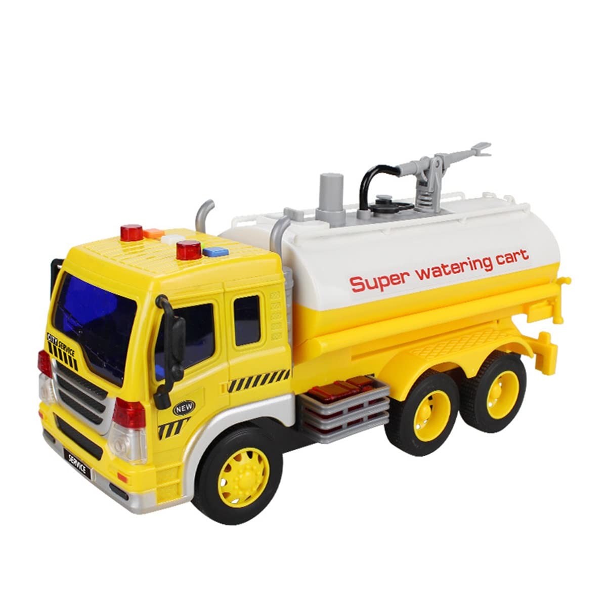 Amazon.co.jp: LANGZDHE 1:16消防車のおもちゃ、水、光、音楽モードを